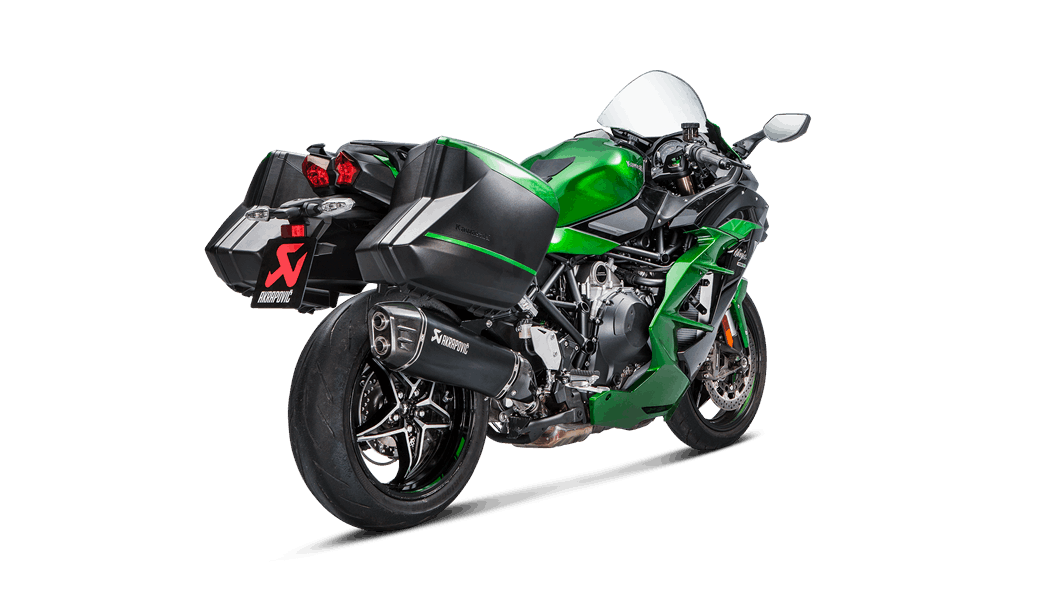 På hovedet af Kurv Ashley Furman Kawasaki Ninja H2 SX 2018 Slip-On Line (Titanium) - Akrapovič Motorcycle  Exhaust