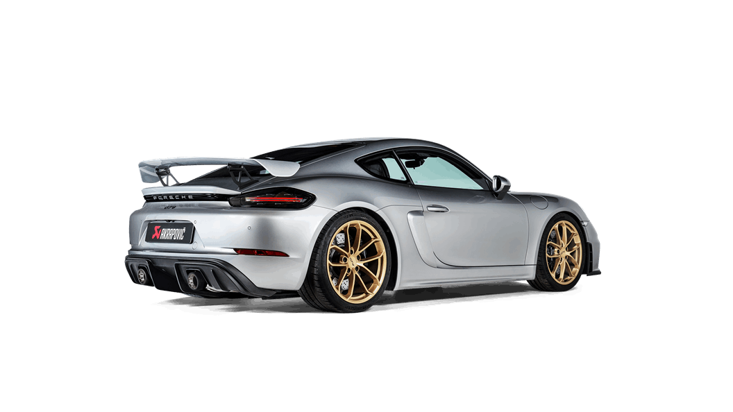 Porsche 718 Cayman Gts 4 0 Boxster Gts 4 0 Opf Gpf Tail Pipe Set Titanium Black Akrapovic Car Exhaust